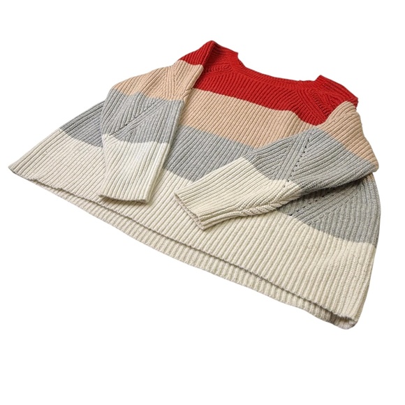 Lucky Brand Multicolor Striped Cowl Sweater 2X - Picture 11 of 15